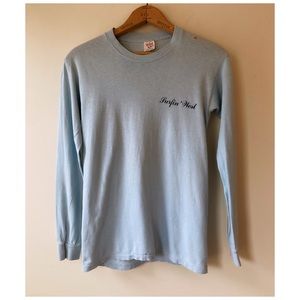 Vintage 80s paper thin long sleeve ‘surfin west’ graphic tee